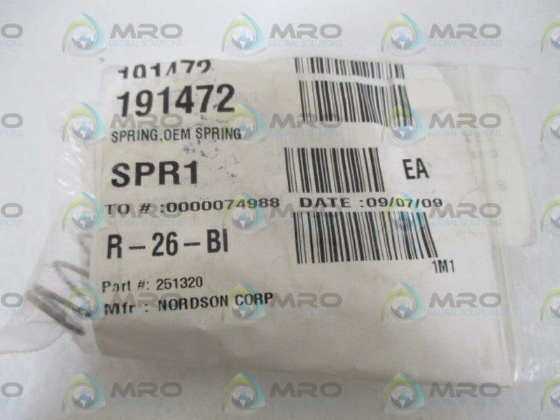LOT OF 7 NORDSON 251320 SPRING * NEW IN A BAG*