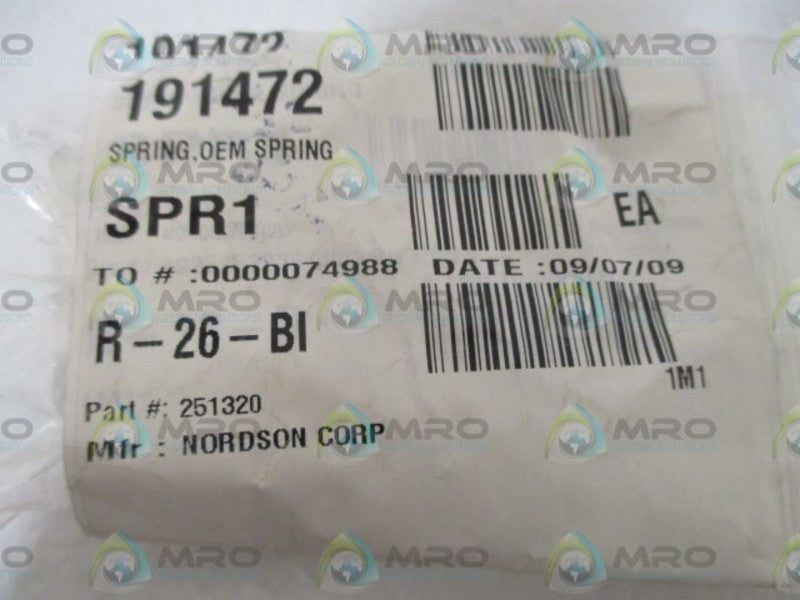 LOT OF 7 NORDSON 251320 SPRING * NEW IN A BAG*