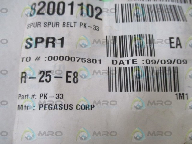 PEGASUS CORP. PK-33 BELT * NEW IN A BAG *