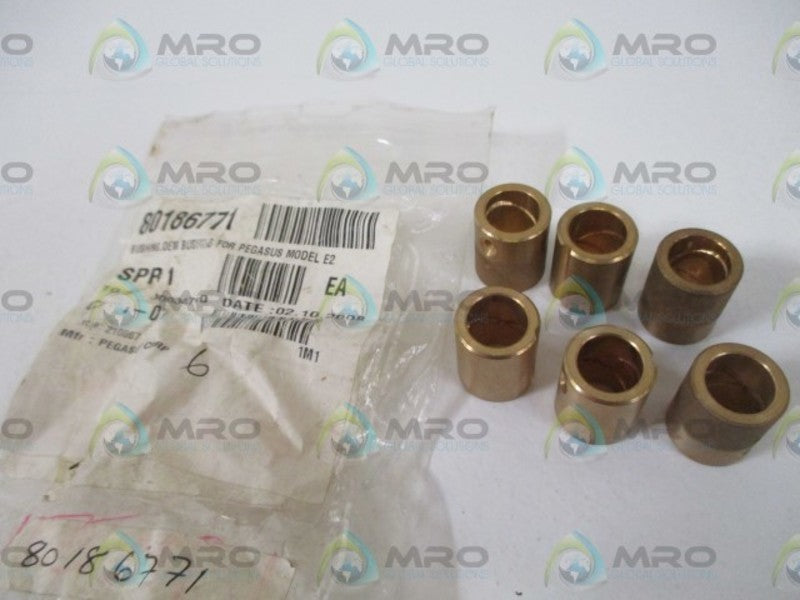 LOT OF 6 PEGASUS CORP. 210067 BUSHING FOR MODEL E2 *NEW IN A BAG*