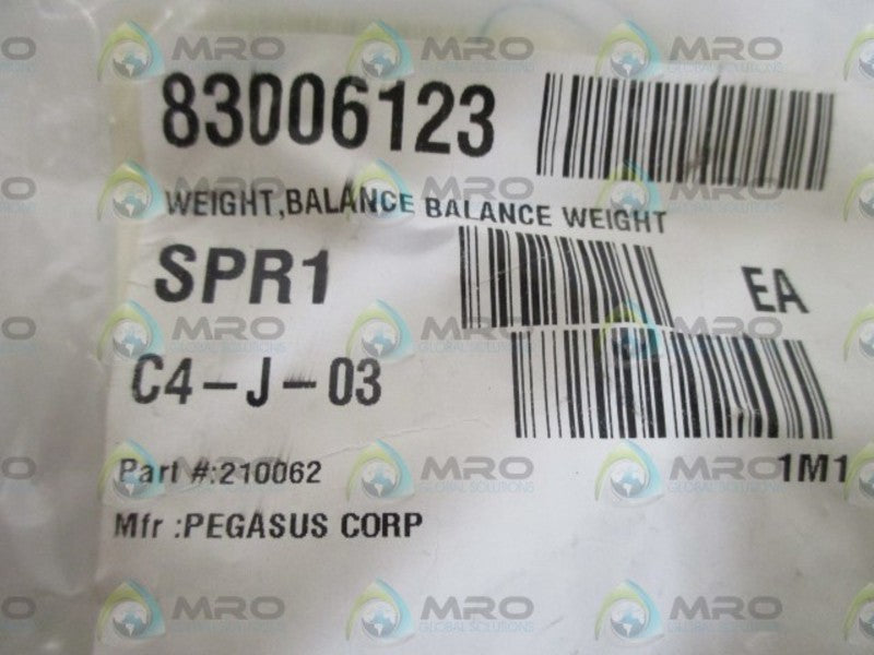 LOT OF 4 PEGASUS CORP. 210062 WEIGHT BALANCE *NEW IN A BAG*