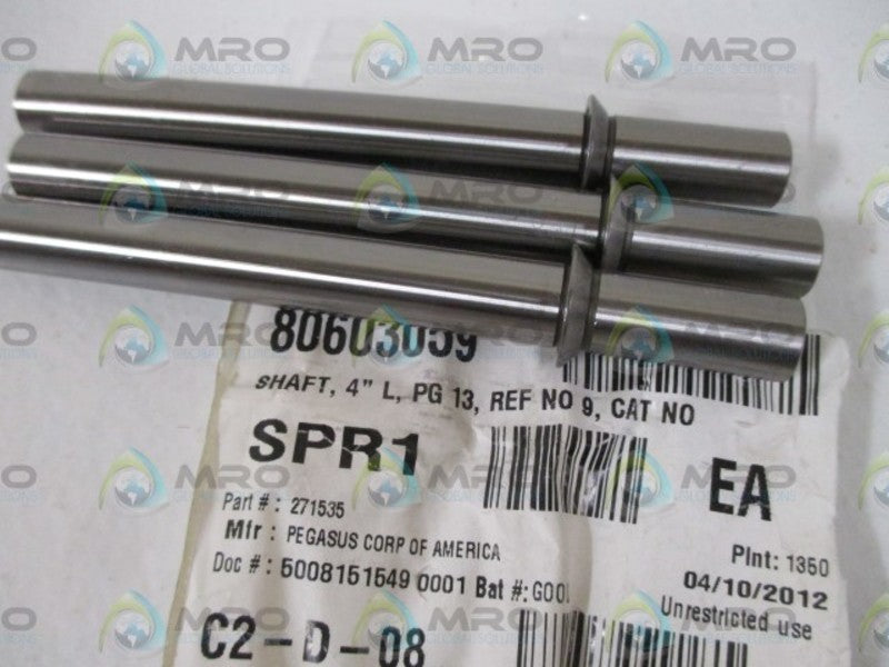 LOT OF 3 PEGASUS CORP. 271535 SHAFT *NEW IN A BAG*