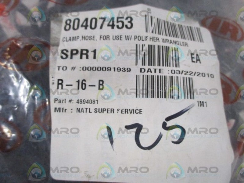 LOT OF 125 INGERSOLL RAND 4894081 HOSE CLAMPS *NEW IN A BAG*