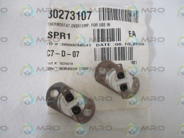 LOT OF 2 NORDSON 1024618 OVERTEMP THERMOSTAT *NEW IN A BAG*