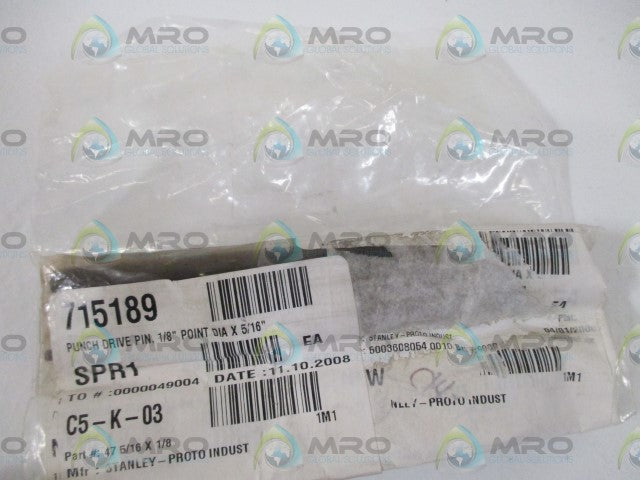 LOT OF 3 STANLEY 47 5/16/1/8 PUNCH DRIVE PIN *NEW IN A  BAG*