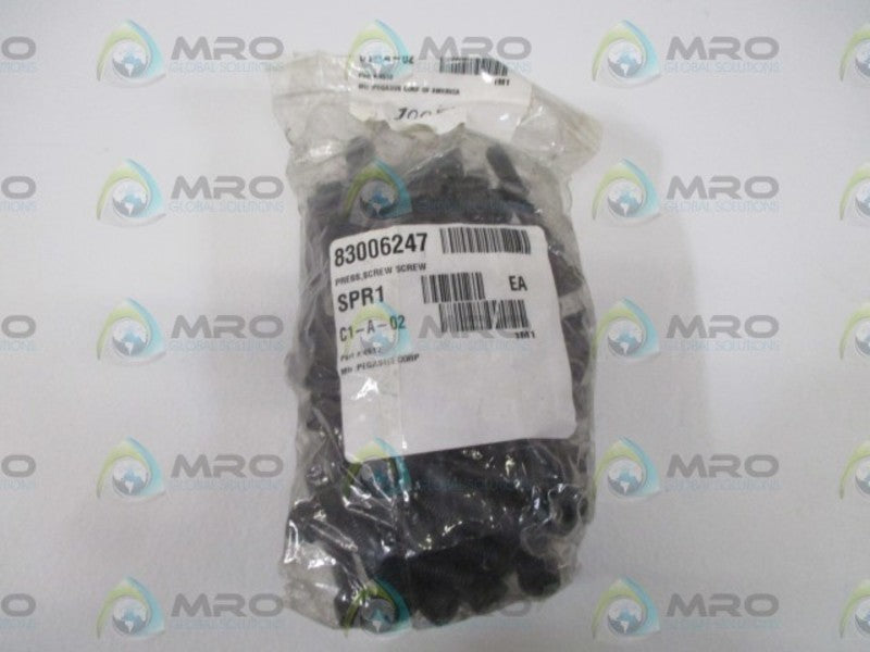 LOT OF 100 PEGASUS CORP. 4512 PRESS SCREW *NEW IN A BAG*