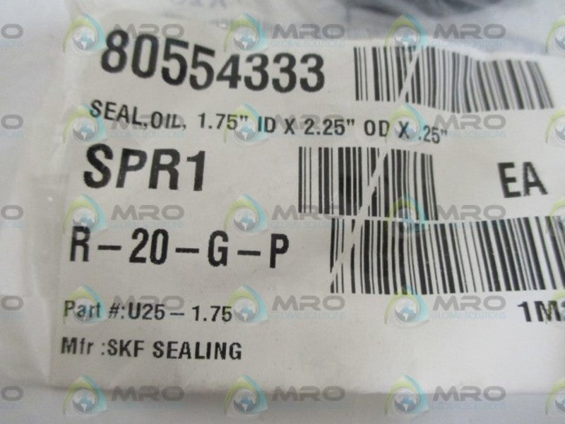 LOT OF 4 SKF SEALING U25-1.75 OIL SEAL *NEW IN A FACTORY BAG*