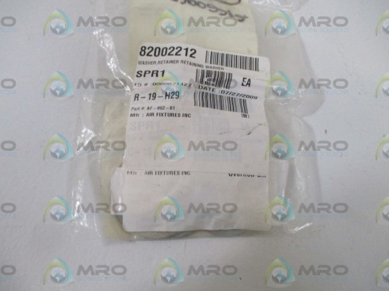 LOT OF 5 AIR FIXTURE INC. AF-802-61 RETAINER WASHER *NEW IN A BAG*