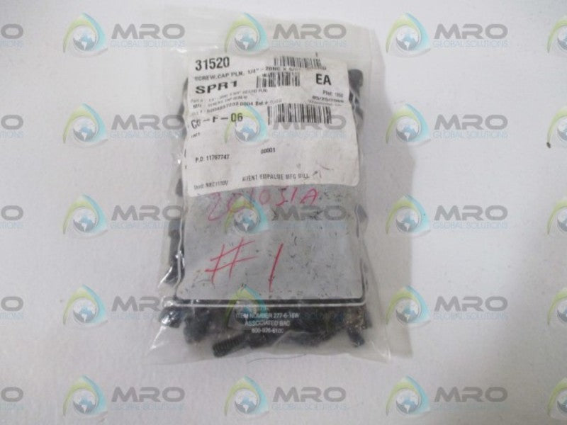 LOT OF 95 GENERIC 1/4"-20NCX5/8" CAP SCREW * NEW IN A BAG *