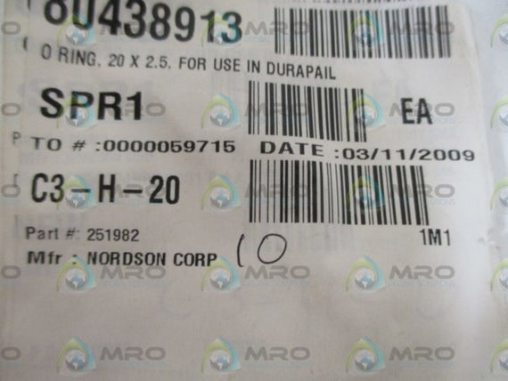 LOT OF 10 NORDSON 251982 O-RING *NEW IN A BAG*