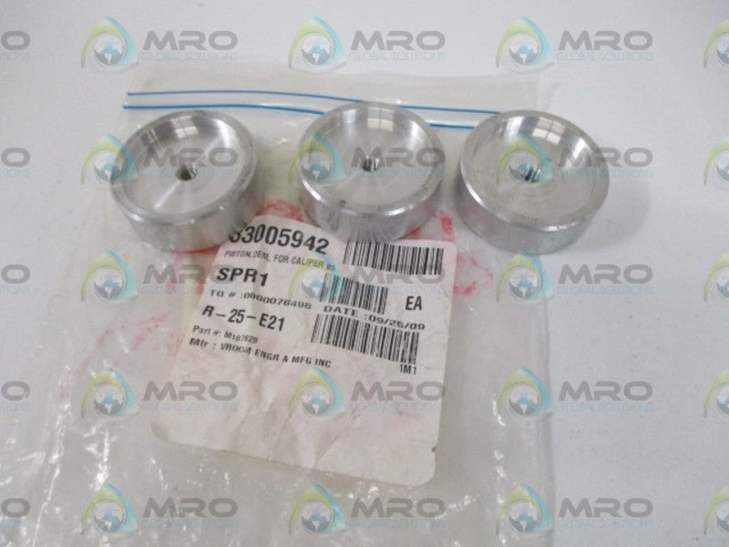 LOT OF 3 VROOM ENGR & MFG INC. M187628 PISTON *NEW IN A BAG*
