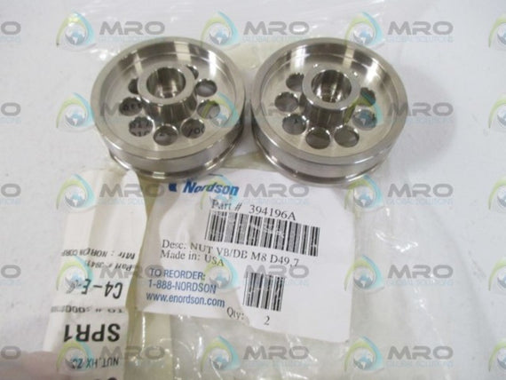 LOT OF 2 NORDSON 394196A NUT VB/DB M8 D49,7 *NEW IN A BAG*
