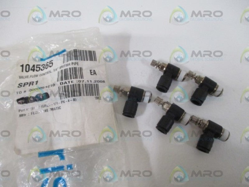 LOT OF 5 FESTO 151173 (GRLA-1/4-PK-4-B) FLOW CONTROL VALVE *NEW NO BOX*
