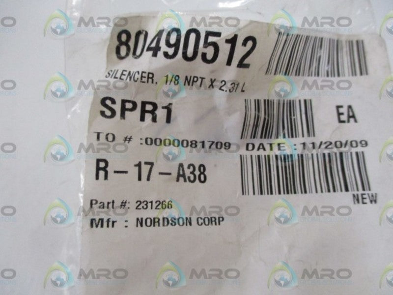 NORDSON 231266A SILENCER * NEW IN A FACTORY BAG *