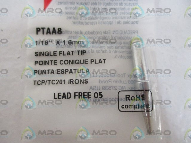 LOT OF 9 WELLER-COOPER PTAA8 SINGLE FLAT TIP * NEW IN A FACTORY BAG *