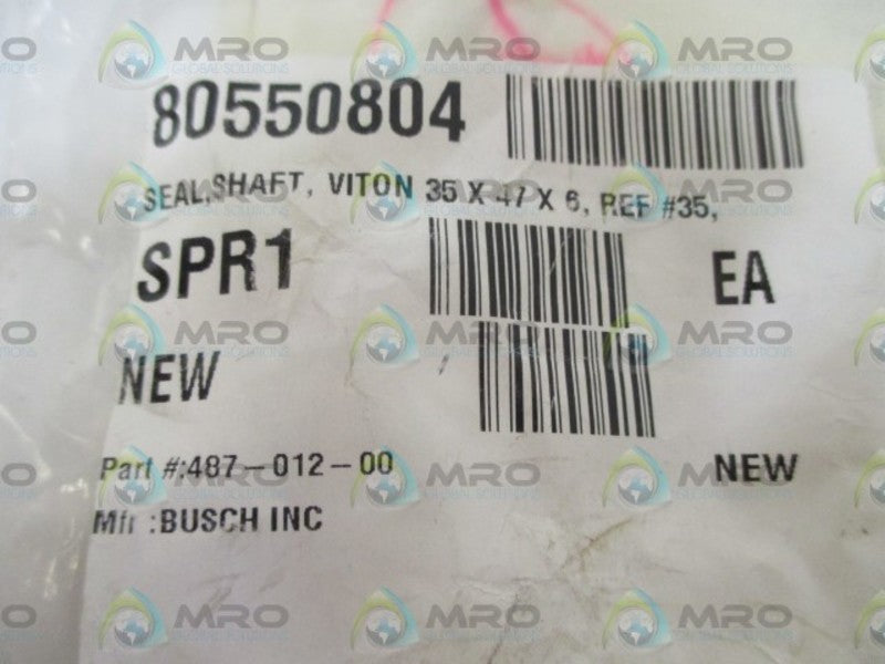 LOT OF 5 BUSCH 487-012-00 SHAFT SEAL *NEW IN A BAG*