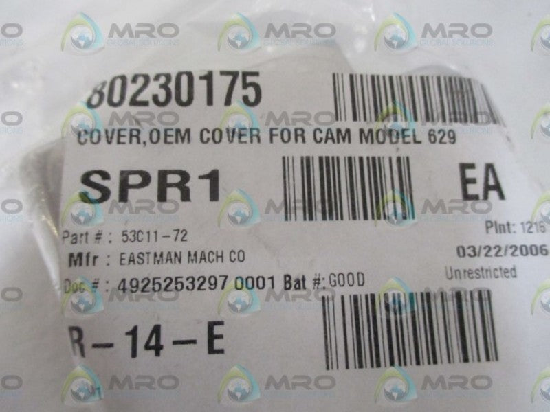 EASTMAN 53C11-72 COVER * NEW  NO BOX *