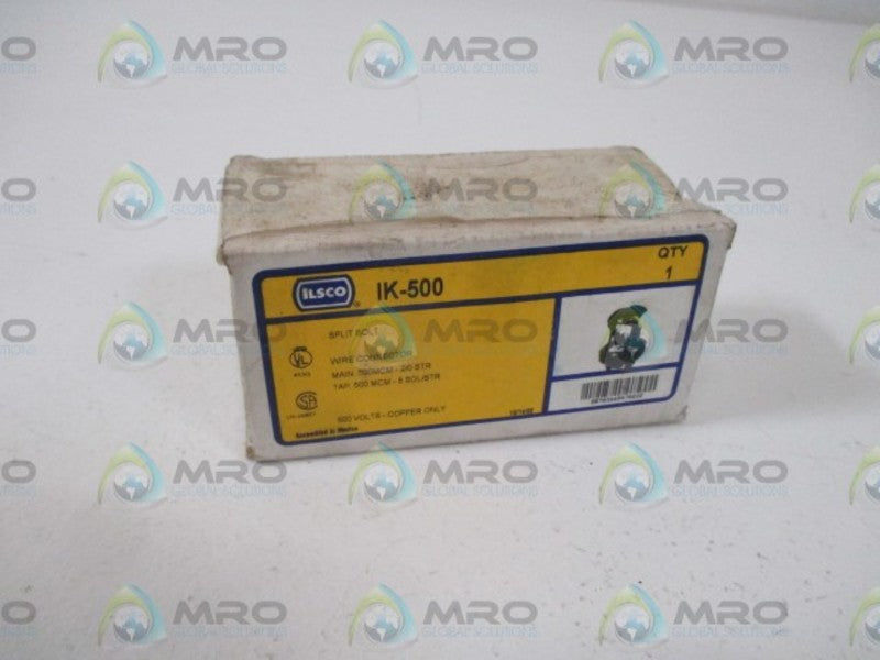 ILSCO IK-500 SPLIT BOLT * FACTORY SEALED *