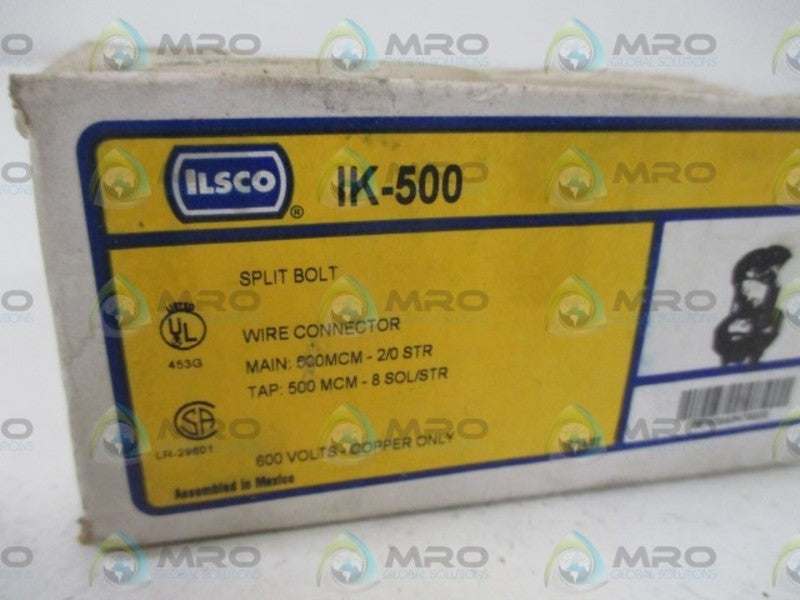 ILSCO IK-500 SPLIT BOLT * FACTORY SEALED *