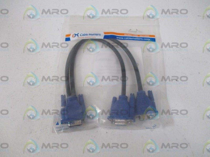 LOT OF 2 CABLE MATTERS ISO14000 VGA SPLITTER CABLE*NEW IN A FACTORY BAG*