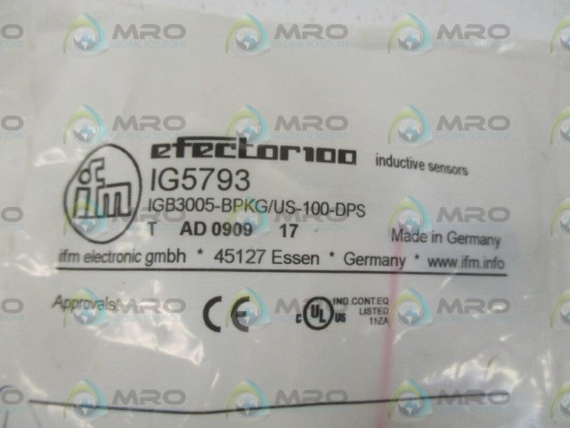 IFM EFECTOR IG5793 INDUCTIVE PROXIMITY SENSOR * NEW IN A FACTORY BAG *