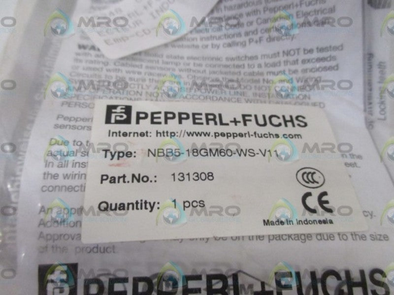 PEPPERL+FUCHS NBB5-18GM60-WS-V11 PROXIMITY SENSOR * NEW IN A FACTORY BAG *