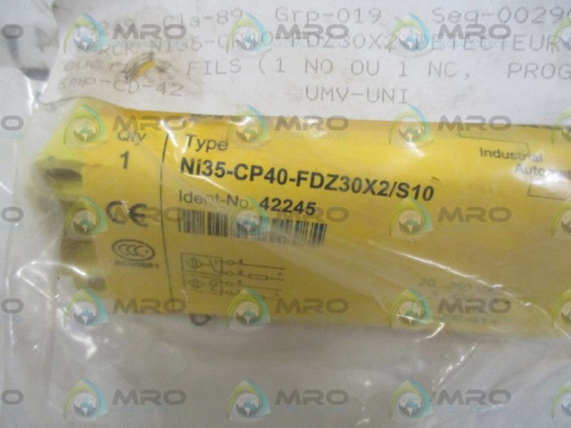 TURCK NI35-CP40-FDZ30X2/S10 PROXIMITY SENSOR * NEW IN A FACTORY BAG *
