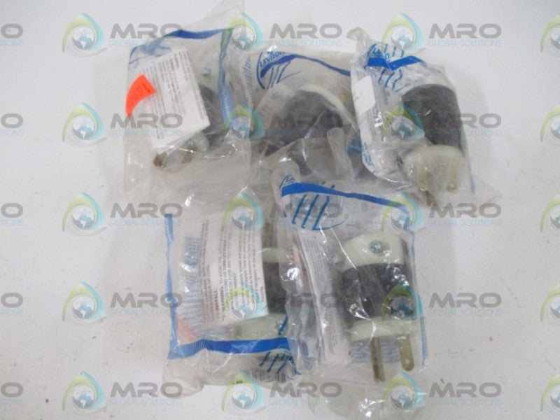 LOT OF 5 LEVTION 5666-C PLUG *NEW IN A FACTORY BAG*