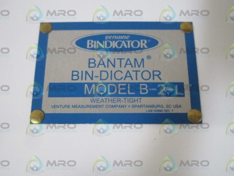 BINDICATOR MODEL B-2-L BANTAM BIN-DICATOR * NEW IN BOX *