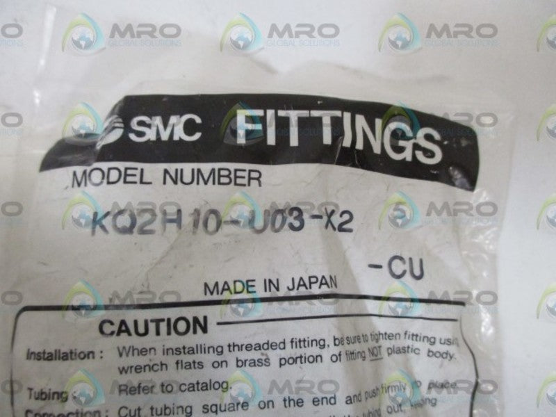 LOT OF 5 SMC KQ2H10-U03-X2 FITTING *NEW IN A FACTORY BAG*