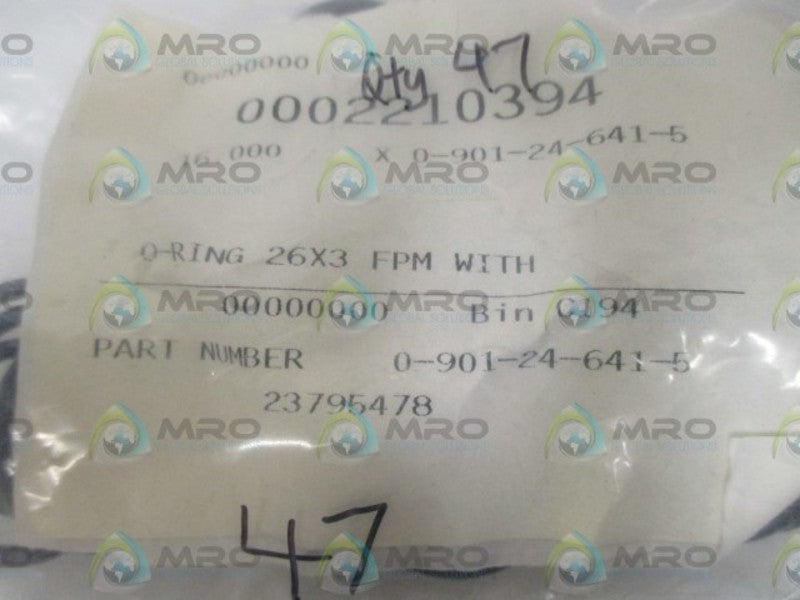 LOT OF  47 KRONES 0-901-24-641-5 O-RING *NEW IN A BAG*
