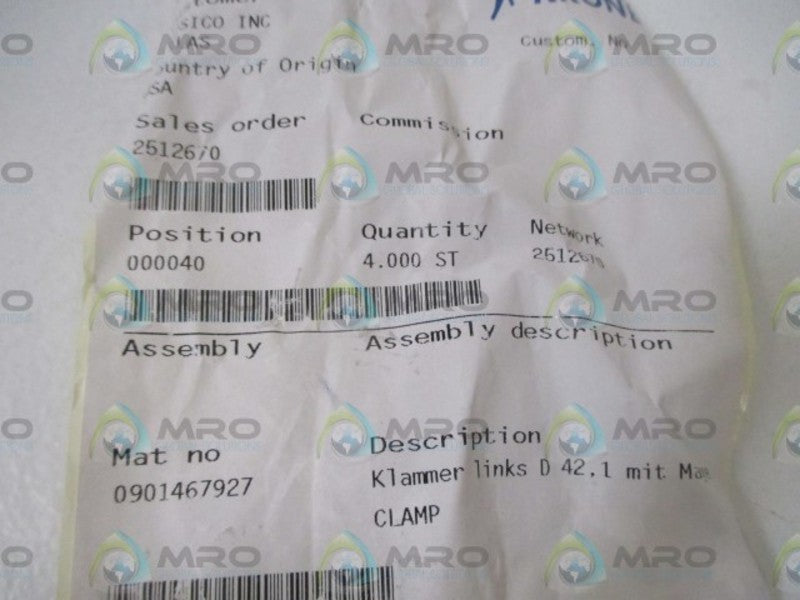 LOT OF 6 KRONES 0901467927 KLAMMER LINKS *NEW IN A BAG*