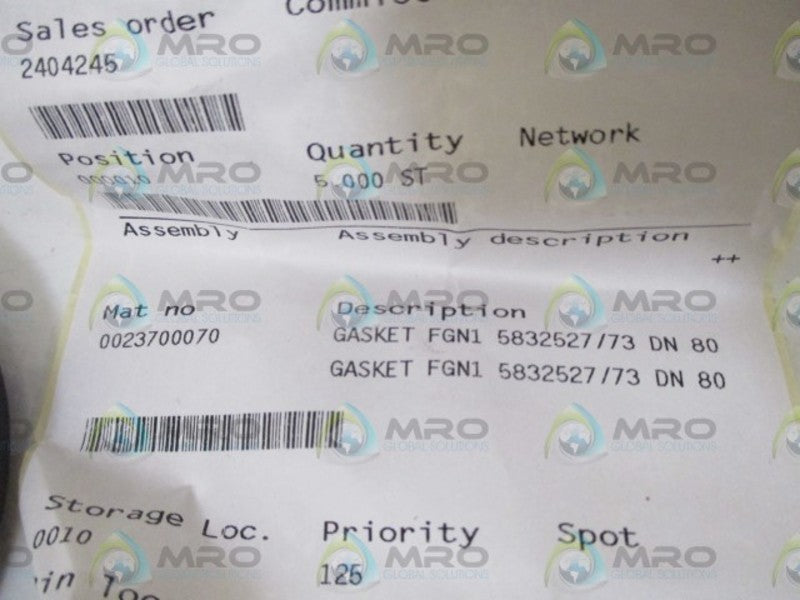 LOT OF 16 KRONES 0023700070 GASKET *NEW NO BOX*