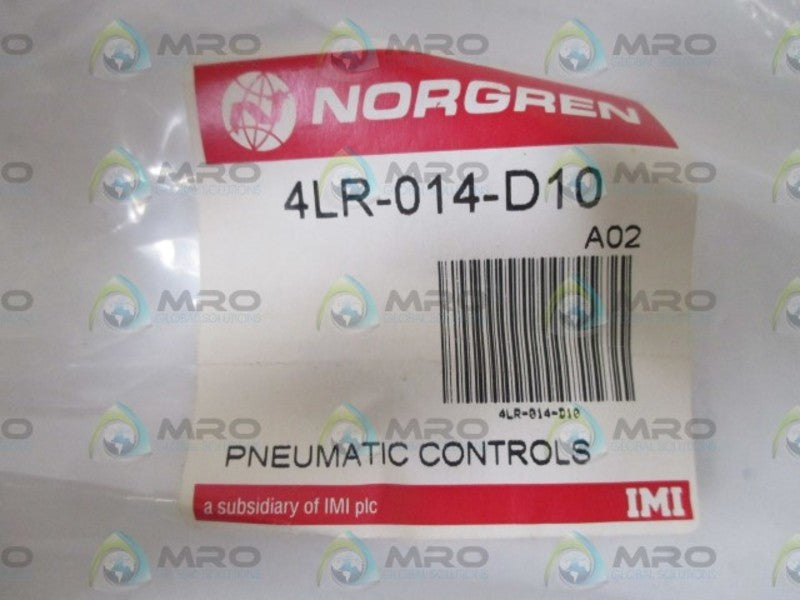 NORGREN 4LR-014-D10 PNEUMATIC CONTROLS * NEW IN A FACTORY BAG *