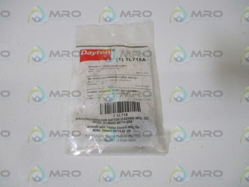 DAYTON 1L718A STAINLESS STEEL SHAFT COLLAR * NEW IN A FACTORY BAG *