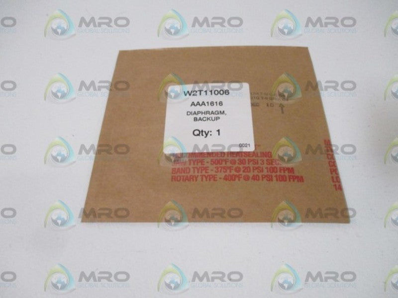 W2T11006 DIPHRAGM BACKUP *ORIGINAL PACKAGE*