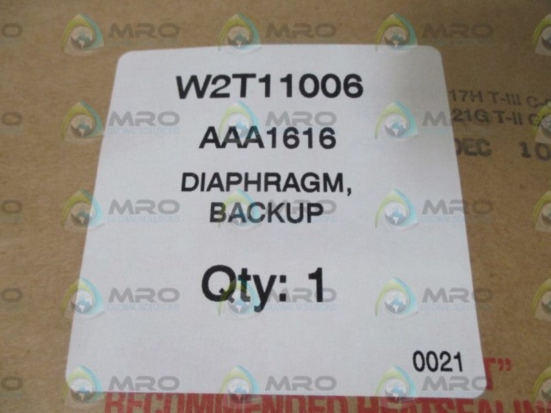 W2T11006 DIPHRAGM BACKUP *ORIGINAL PACKAGE*