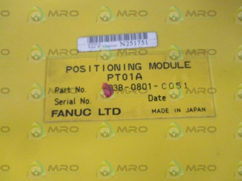 FANUC A03B-0801-C051 POSITIONING MODULE * USED *