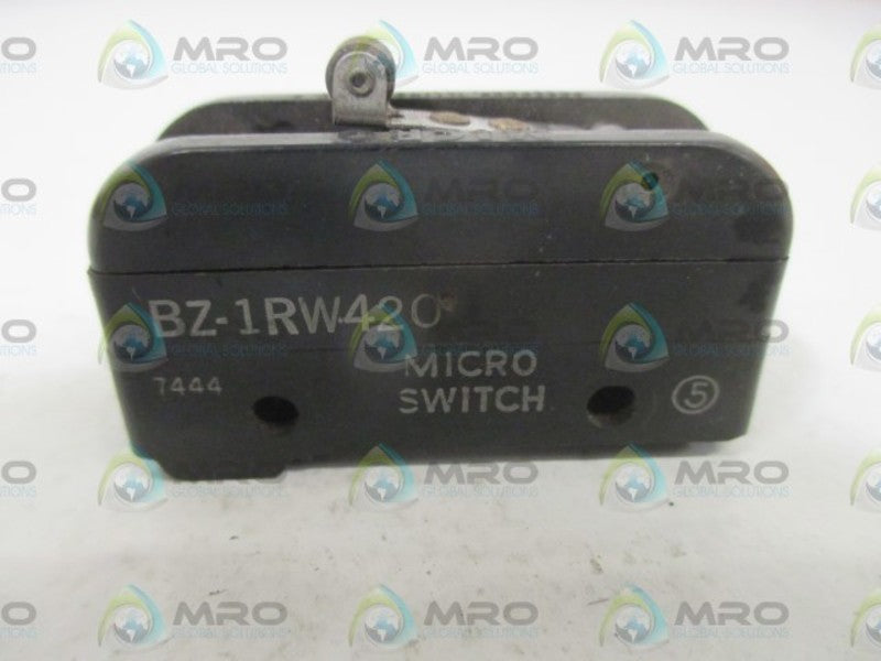 LOT OF 2 MICROSWITCH BZ-1RW420 LIMIT SWITCH *USED*