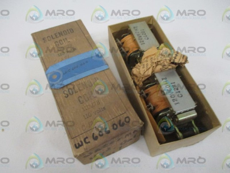 LOT OF 2 C1281 SOLENOID COIL 120V *NEW IN BOX*