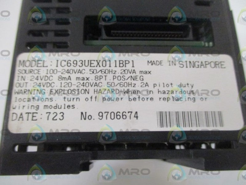 GE FANUC IC693UEX011BP1 EXPANSION MODULE * USED *