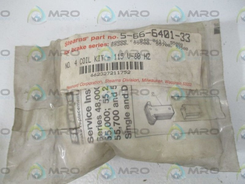 STEARNS 5-66-6401-33 COIL KIT 115V * NEW IN A FACTORY BAG *