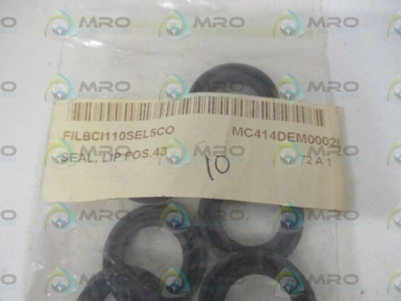 LOT OF 20 FILBCI110SEL5CO LIP SEAL *NEW IN A BAG*