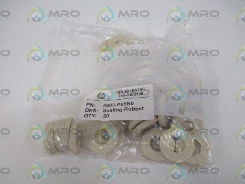 LOT OF 50 FBN SALES INC. 0903-P55N0 SEALING RUBBER *NEW IN A BAG*