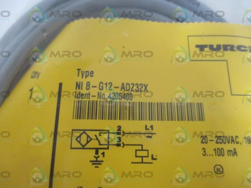 TURCK NI8-G12-ADZ32X PROXIMITY SENSOR * NEW IN A FACTORY BAG *