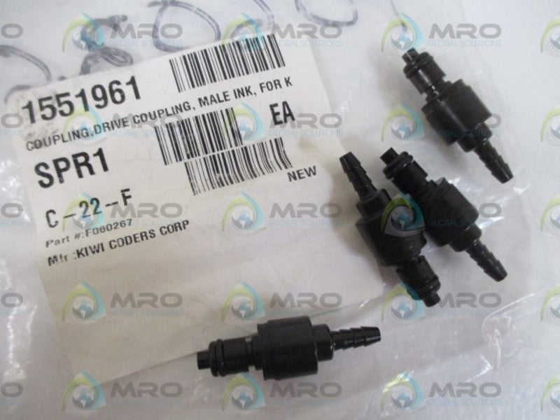 LOT OF 4 KIWI CORP. F060267 DRIVE COUPLING MALE INK *NEW IN A BAG*