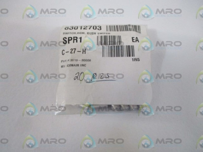 LOT OF 20 CONAIR INC, 3519-30008 BUSH SWITCH *NEW IN A BAG*