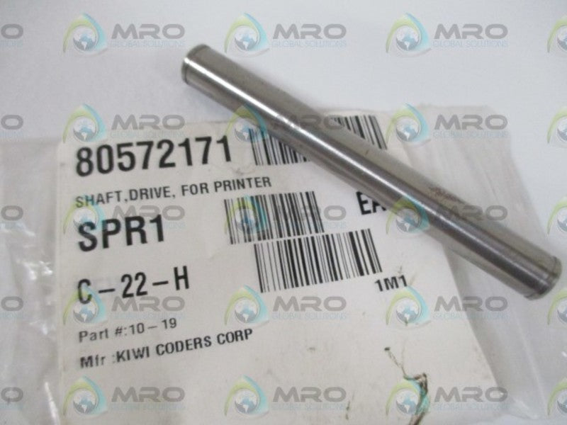 KIWI CORP. 10-19 DRIVE SHAFT FOR PRINTER * NEW NO BOX *