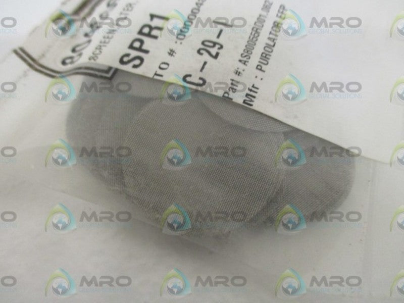 LOT OF 100 PUROLATOR EFP AS80055RD01.062 FILTER SCREEN *NEW IN A BAG*
