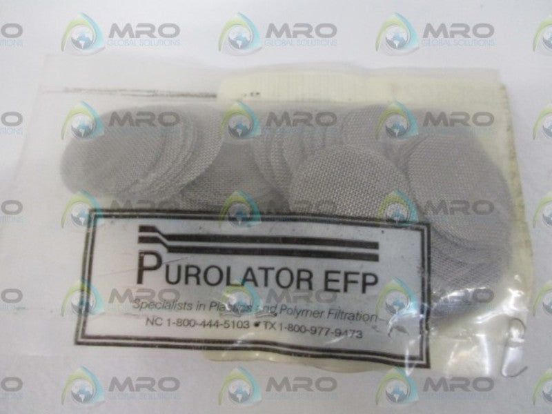 LOT OF 100 PUROLATOR EFP AS40010RD01-062 FILTER SCREEN *NEW IN A BAG*